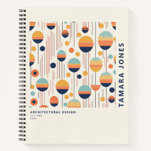 Bauhaus Geometrisches abstraktes Muster#1 ID1068 Notizbuch
