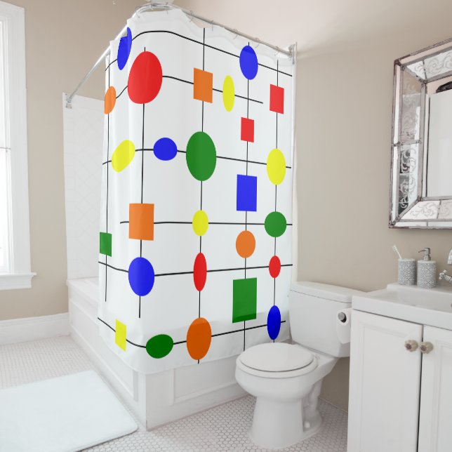 Bauhaus Grid Duschvorhang (Beispiel)