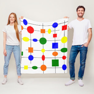 Bauhaus Grid Fleecedecke