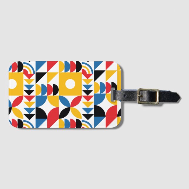 Bauhaus Inspiriert zeitgenössisches Mittelalter Gepäckanhänger (Vorderseite (Horizontal))