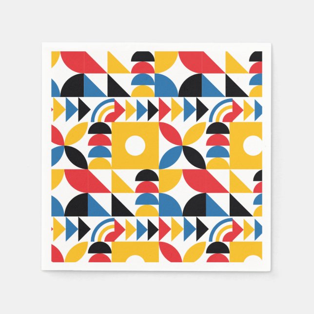 Bauhaus Inspiriert zeitgenössisches Mittelalter Serviette (Vorderseite)