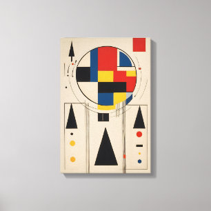 Bauhaus-Inspirierte geometrische Minimalistische K Leinwanddruck