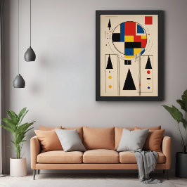 Bauhaus-Inspirierte geometrische Minimalistische K Poster