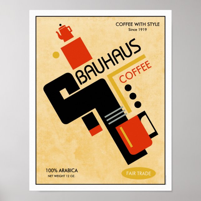 Bauhaus-Kaffee Poster (Vorne)