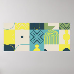 Bauhaus-Kompositionskunst aus abstrakten Epochen Poster