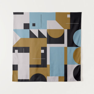 Bauhaus-Kompositionskunst aus abstrakten Epochen Wandteppich