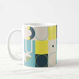 Bauhaus-Kompositionskunstwerk aus abstrakten Eleme Kaffeetasse
