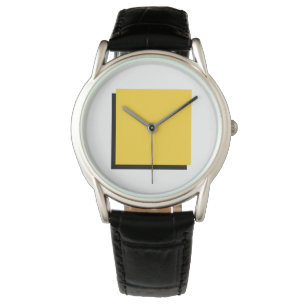 Bauhaus Kunstkomposition Yellow Square Armbanduhr