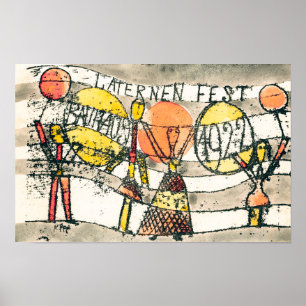 Bauhaus Laternenfest Paul Klee Poster