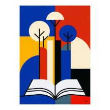 Bauhaus-Lesewald Geometrischer Buchliebhaber-Kunst