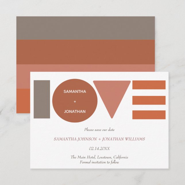 Bauhaus-Liebe Save The Date (Vorne/Hinten)