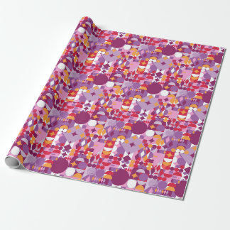 Bauhaus mauve moderne papier cadeau style allemand