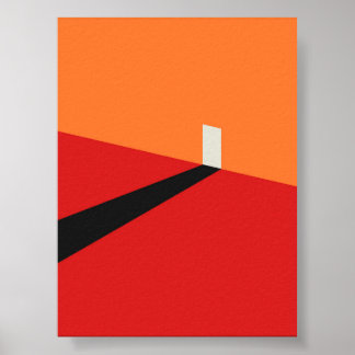 Bauhaus Minimalistisch Door and Shadow Art Print Poster