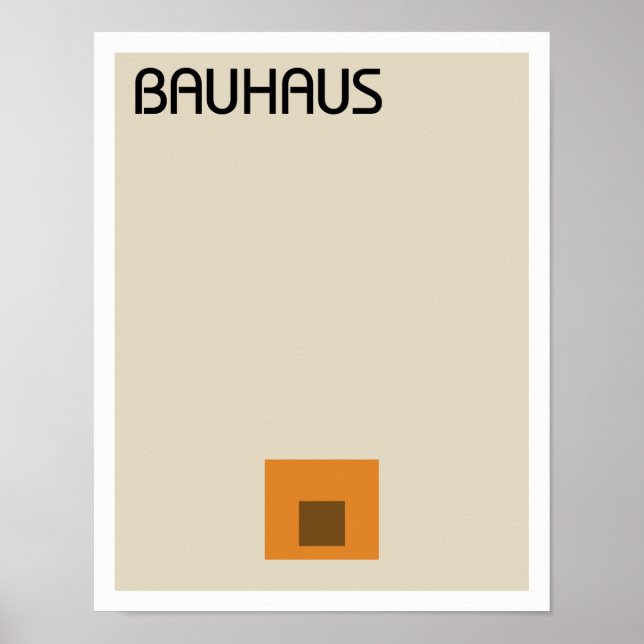 Bauhaus Minimalistisch II Poster (Vorne)