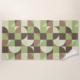 Bauhaus Mitte Jahrhundert Modernes Leaf und Baum M Strandtuch