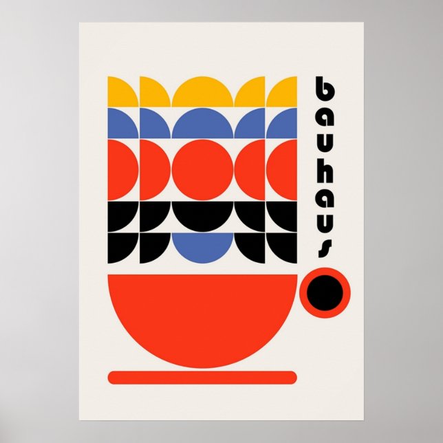 Bauhaus, modern, minimalistisch, geometrisch, abst poster (Vorne)