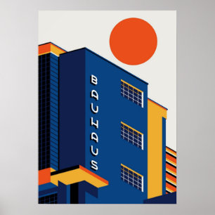 Bauhaus, modern, minimalistisch, geometrisch, abst poster