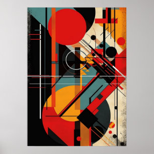 Bauhaus, modern, minimalistisch, geometrisch, abst poster