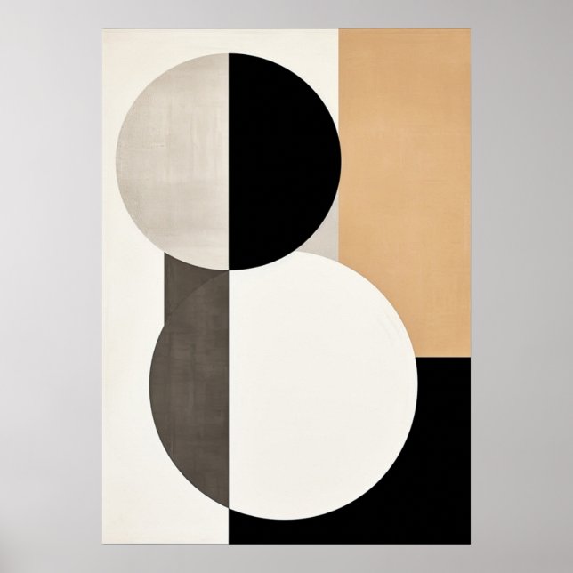 Bauhaus, modern, minimalistisch, geometrisch, abst poster (Vorne)