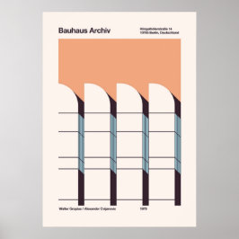 Bauhaus, modern, minimalistisch, geometrisch, abst poster