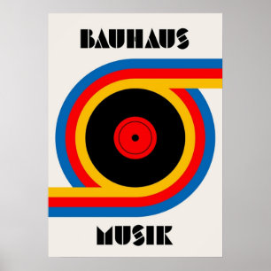 Bauhaus, modern, minimalistisch, geometrisch, abst poster
