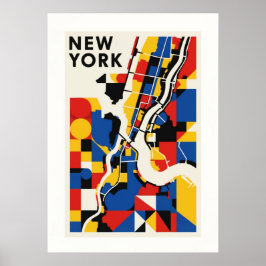 Bauhaus, modern, minimalistisch, geometrisch, abst poster