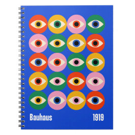 Bauhaus Mystic Eyes Rastermuster Notizblock