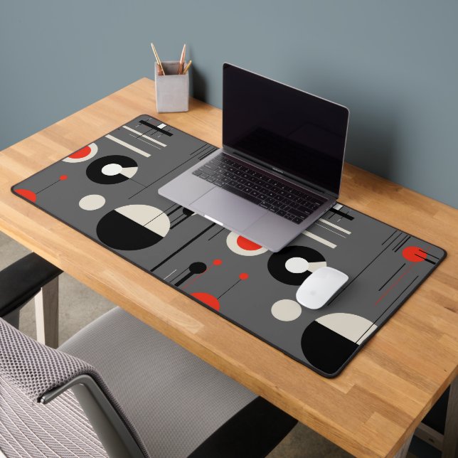 Bauhaus noir rouge formes géométriques (Bureau 2)