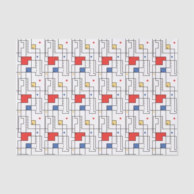 Bauhaus Pattern Seidenpapier (Vorderseite)