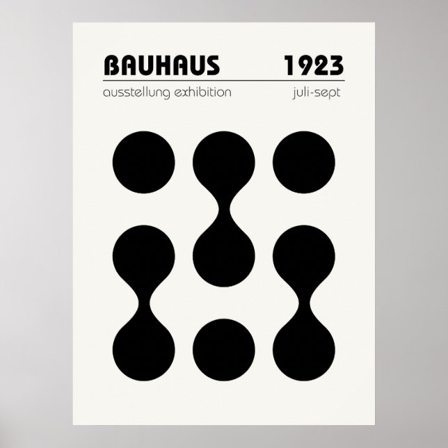 Bauhaus Poster Wand an Wand Kunst (Vorne)