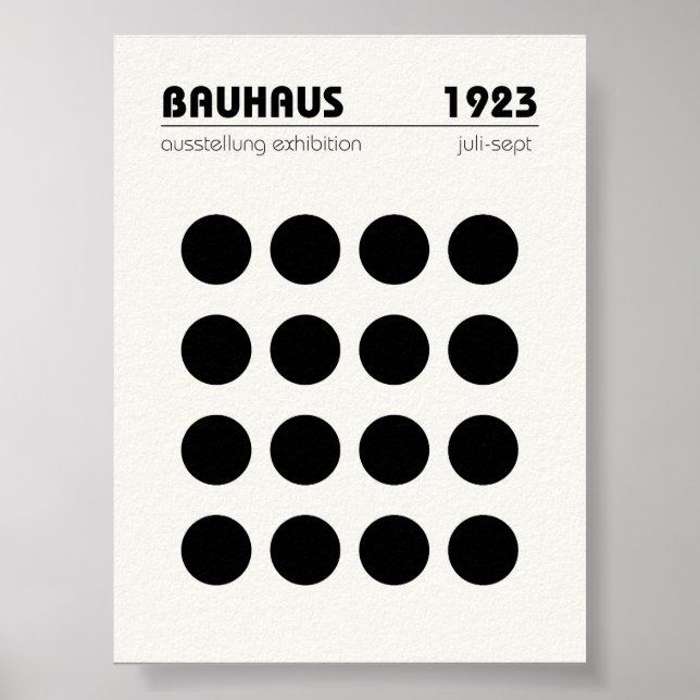 Bauhaus Poster Wand an Wand Kunst (Vorne)