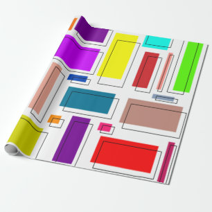 Bauhaus-Rechtecke Geschenkpapier
