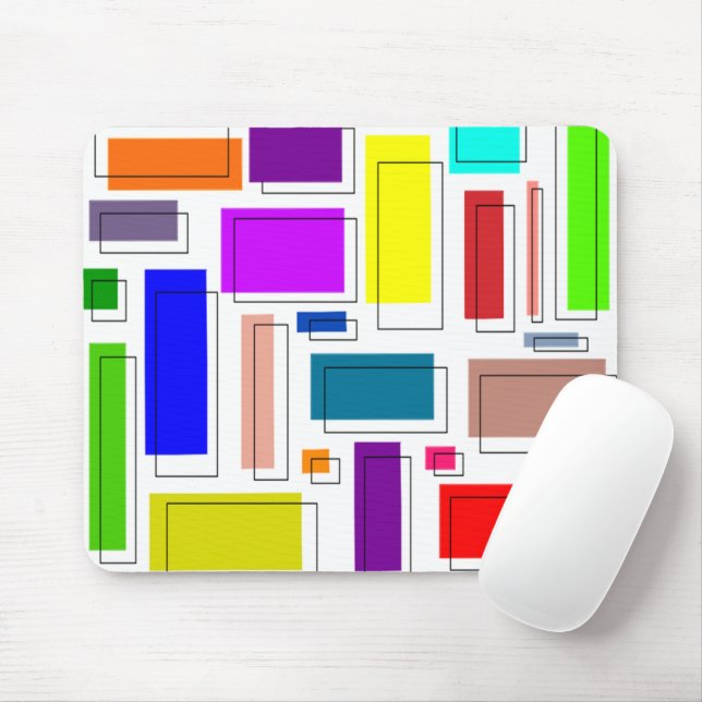 Bauhaus-Rechtecke Mousepad (Mit Mouse)