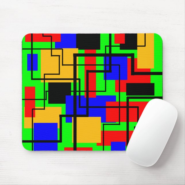 Bauhaus Rechtecke und Lines Mousepad (Mit Mouse)