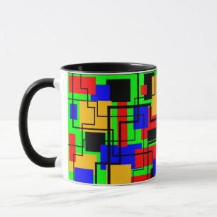 Bauhaus Rechtecke und Lines Tasse