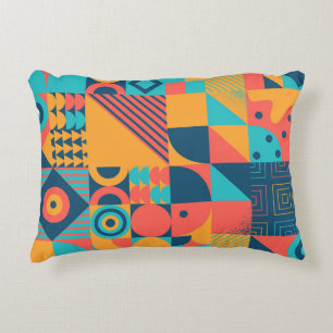 Bauhaus Retro: 70er Geometric Musical Dekokissen