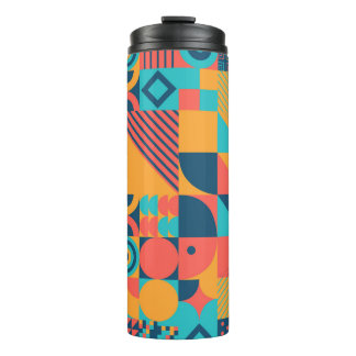 Bauhaus Retro: 70er Geometric Musical Thermosbecher