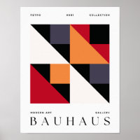 Bauhaus Retro Art Imprimer Poster géométrique