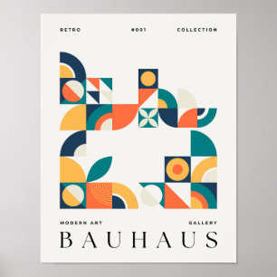 Bauhaus Retro Art Print geometrisches Poster