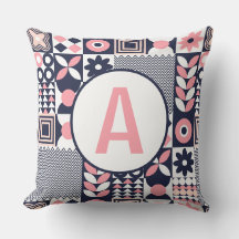 Bauhaus Retro Floral Geometrischer Name Alphabet