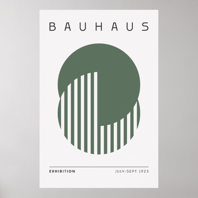 Bauhaus Sage Green Poster (Vorne)