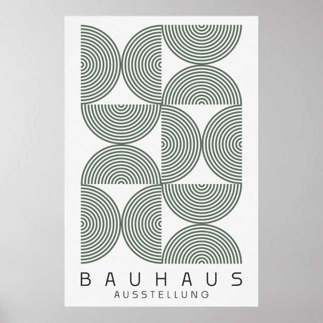 Bauhaus Sage Green Poster (Vorne)