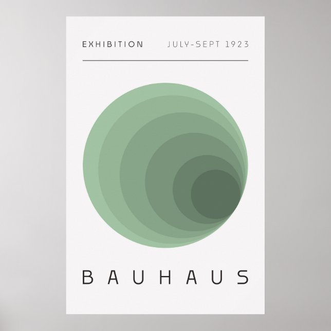 Bauhaus Sage Green Poster (Vorne)