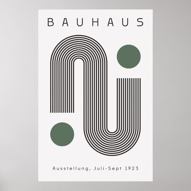 Bauhaus Sage Green Poster (Vorne)