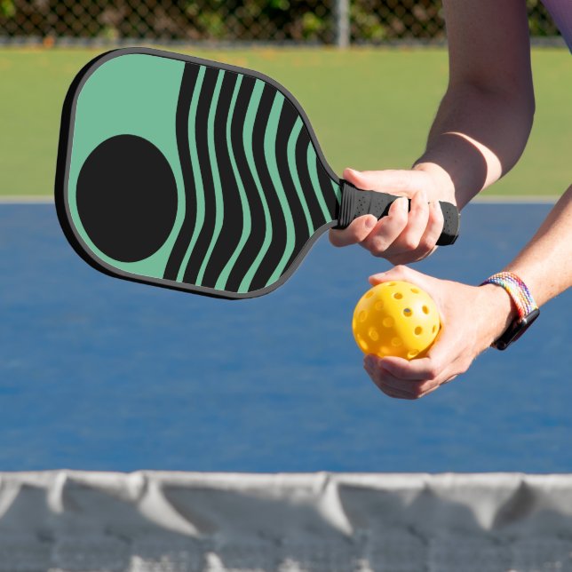 Bauhaus Seafoam Green Abstrakt Pickleball Schläger (InSitu)