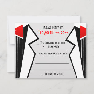 Bauhaus Smoking (Antwortkarte) RSVP Karte