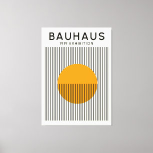 Bauhaus Sonnenlinien Poster Mid-Century Druck Leinwanddruck