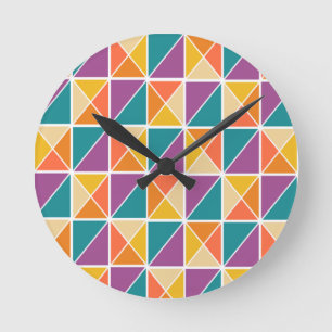 Bauhaus Squares Runde Wanduhr