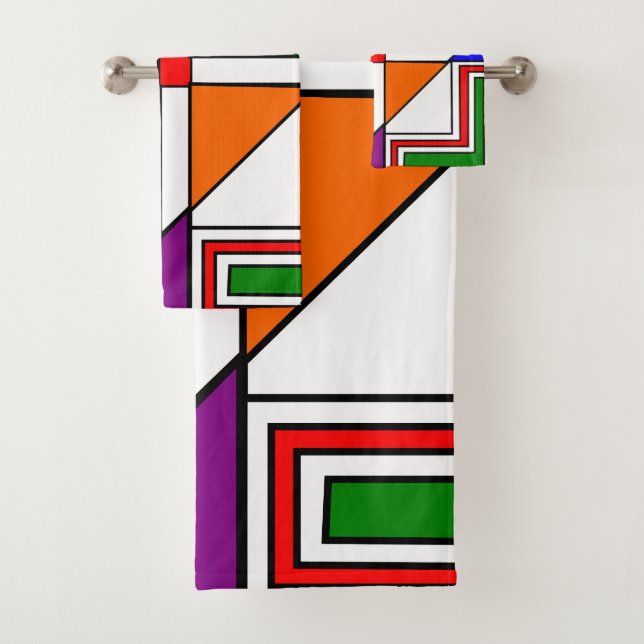 Bauhaus Stains Glass Badhandtuch Set (Insitu)