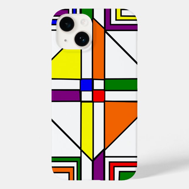 Bauhaus Stains Glass Case-Mate iPhone 14 Hülle (Rückseite)